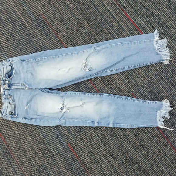 KanCan JANINE MID RISE CROPPED SKINNY JEANS Size 3 / 25 Cotton Blend Stretch - Picture 3 of 7